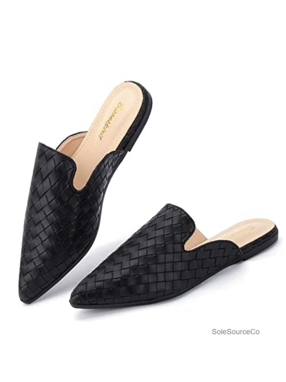 Mules for Women Flats Pointed Toe Slip On Slides Loafer Shoes